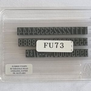 FU73 Ribtype 6.35mm Number Set