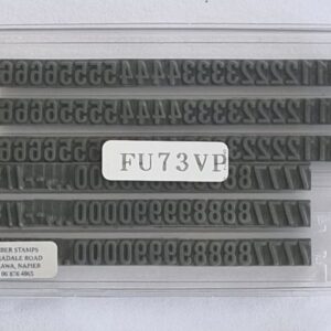 FU73 Value Pack Ribtype 6.35mm Number Set