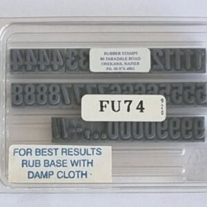 FU74 Ribtype 7.94mm Number Set