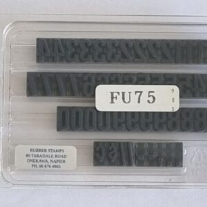 FU75 Ribtype 9.53mm Number Set