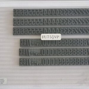 FU75.5 Value Pack Ribtype 11.1mm Number Set