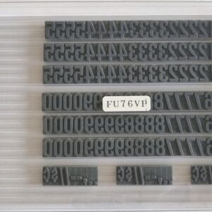 FU76 Value Pack Ribtype 12.7mm Number Set