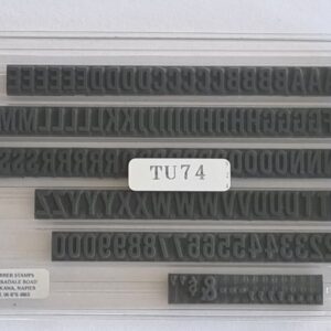 TU74 Ribtype 7.94mm Alpha & Number Set