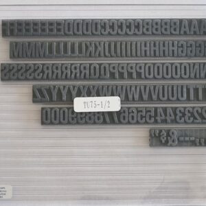TU75.5 Ribtype 11.1mm Alpha & Number Set