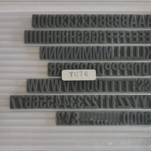 TU76 Ribtype 12.7mm Alpha & Number Set