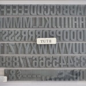 TU78 Ribtype 19.0mm Alpha & Number Set